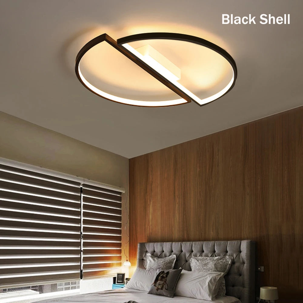 Luminária de Teto Plafon LED Anéis Entrelaçados — Design Arquitetônico