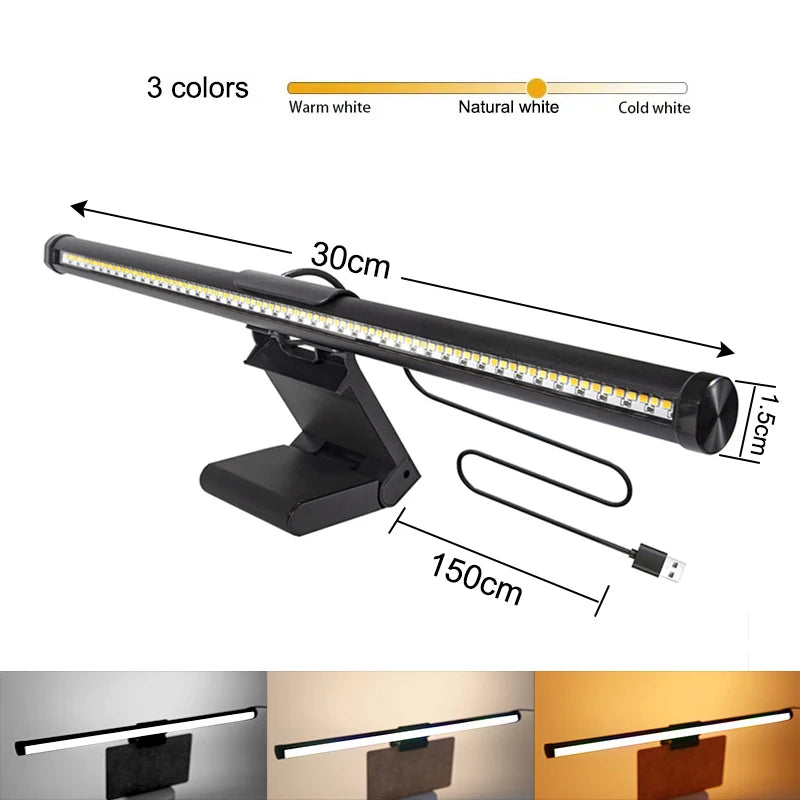 Luminária Barra de Luz para Monitor LumiDesk Pro – Touch Dimerizável com Proteção Ocular