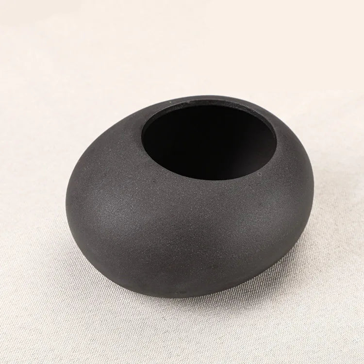 Vaso Cerâmico Rústico Oriental para Plantas e Hidroponia — Arte Zen