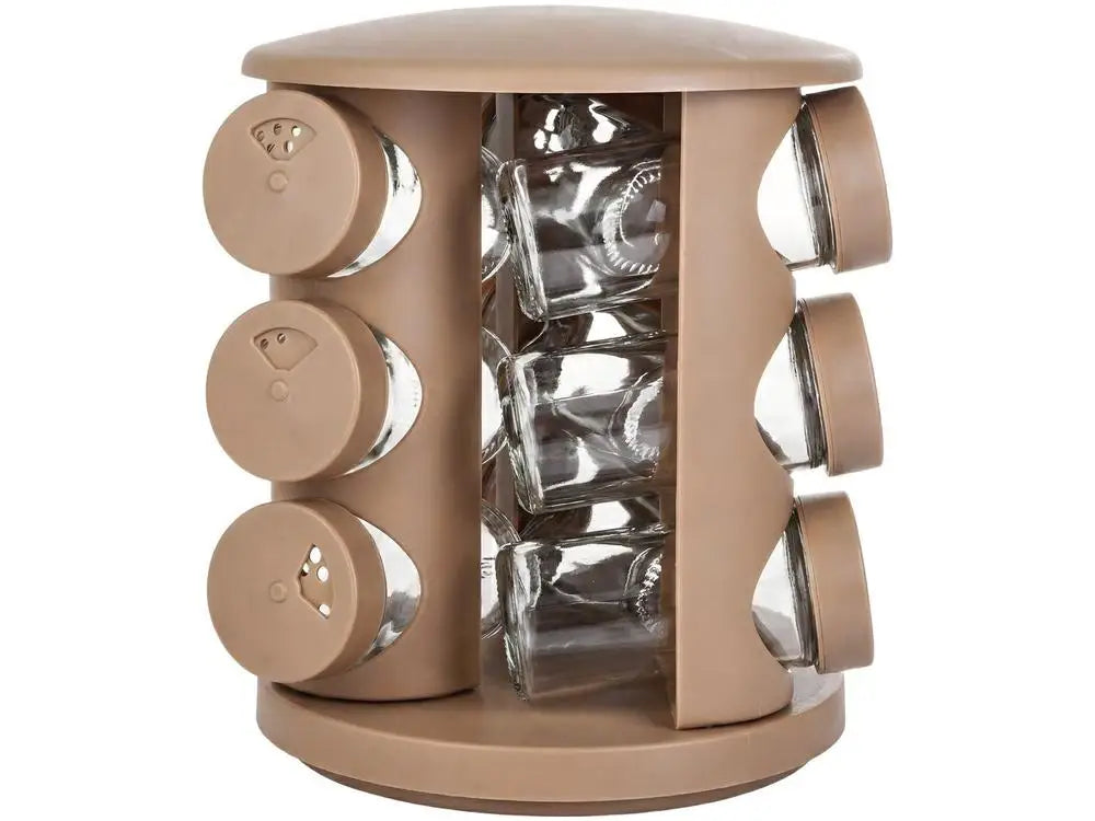 Conjunto Porta-Condimentos de Vidro com Suporte Lock 10 Peças — Brinox