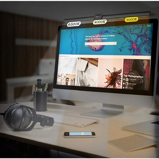 Luminária Barra de Luz para Monitor LumiDesk Pro – Touch Dimerizável com Proteção Ocular
