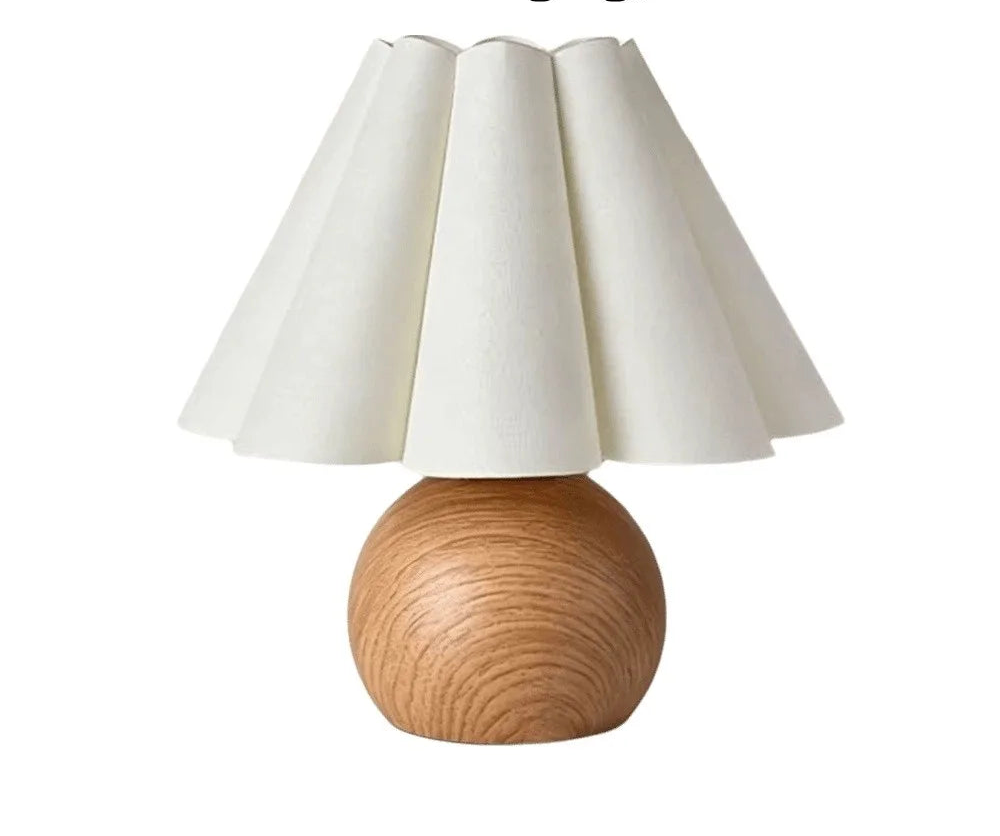 Luminária de Cabeceira - Pétala em Linho & Base Nogueira — Bauhaus 3 em 1