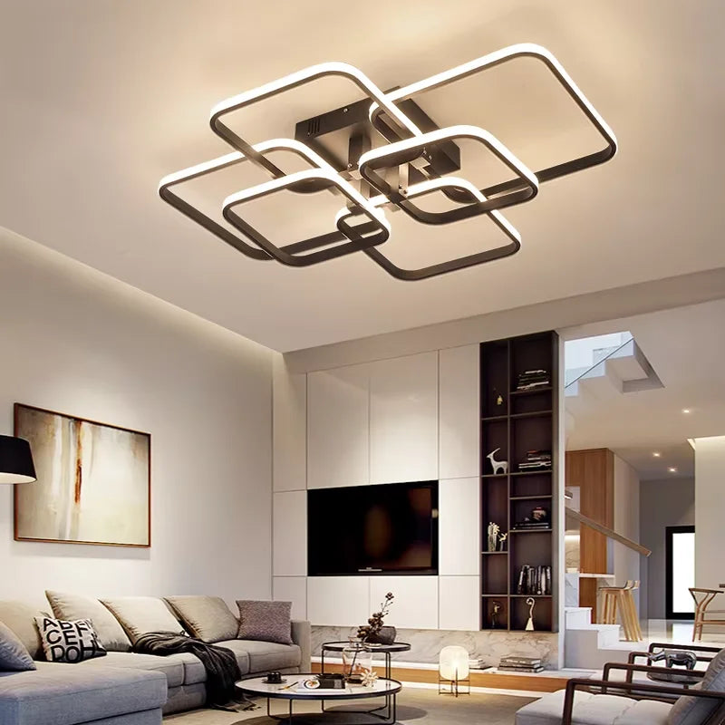 Plafon de Teto LED Moderno Antirreflexo — 3 Tons de Luz com Proteção Visual