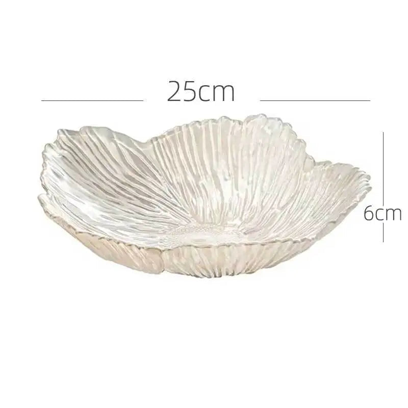 Centro de Mesa e Fruteira Flor em Cristal Translúcido — Design Nórdico