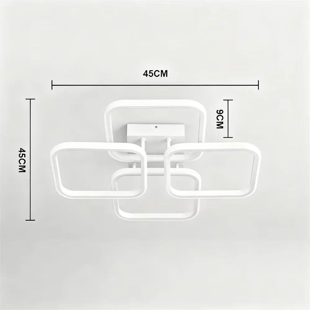 Plafon de Teto LED Moderno Antirreflexo — 3 Tons de Luz com Proteção Visual