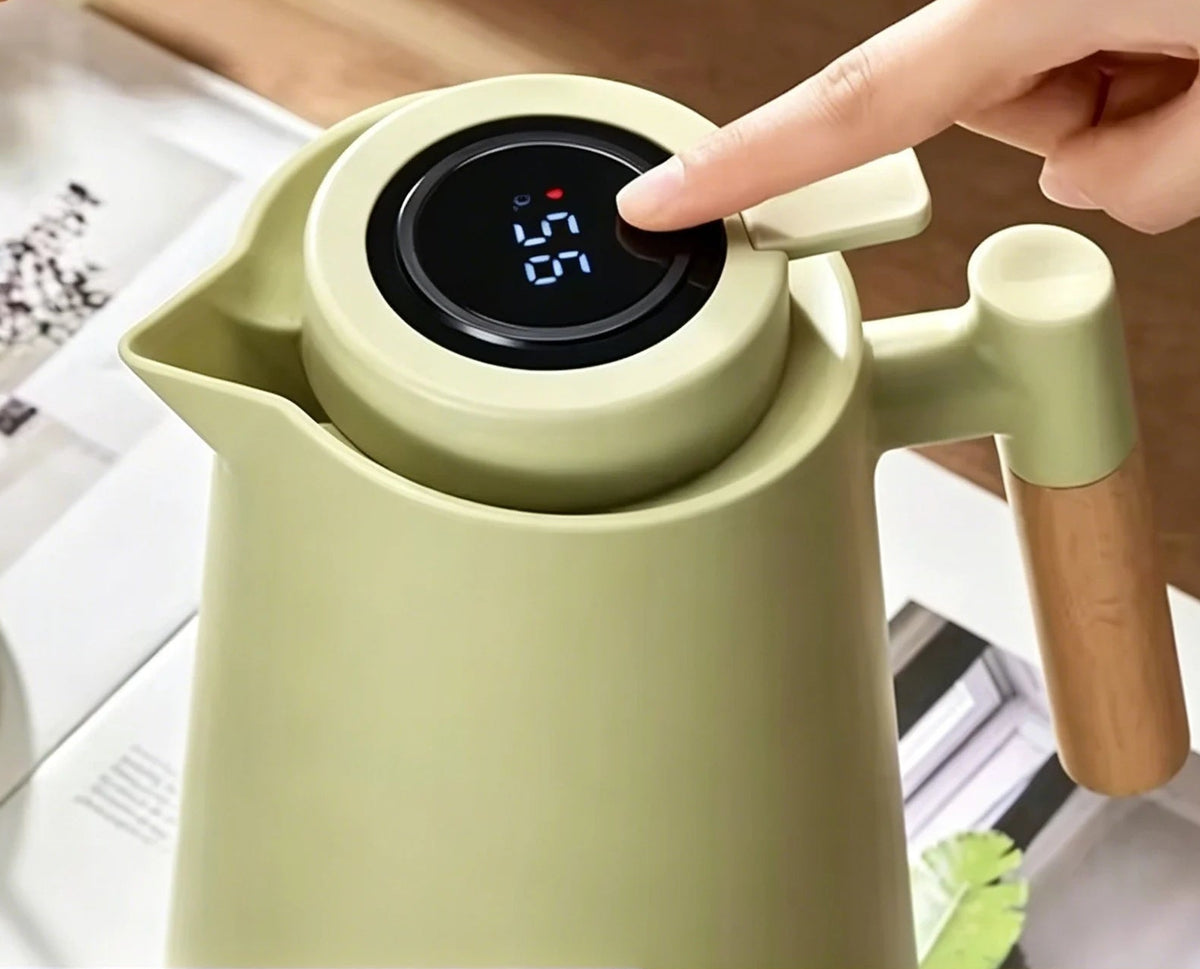 Garrafa Térmica Nórdica com Ampola de Vidro Duplo — Design Minimalista
