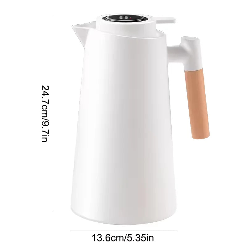 Garrafa Térmica Nórdica com Ampola de Vidro Duplo — Design Minimalista