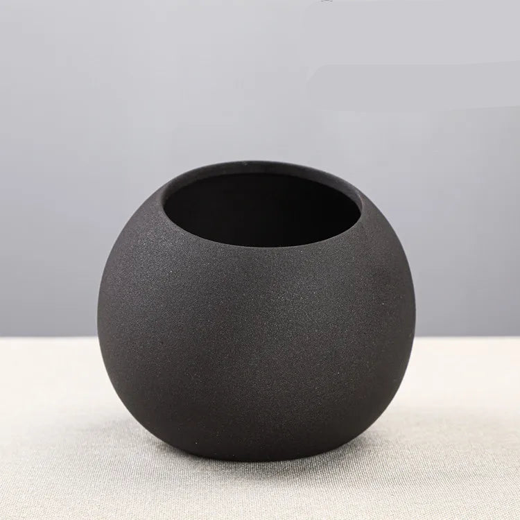 Vaso Cerâmico Rústico Oriental para Plantas e Hidroponia — Arte Zen