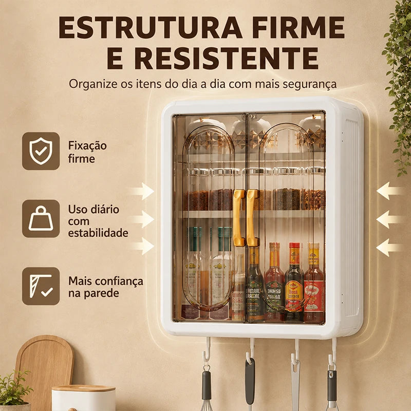 Armário Organizador de Parede com Portas Magnéticas — Design Clean