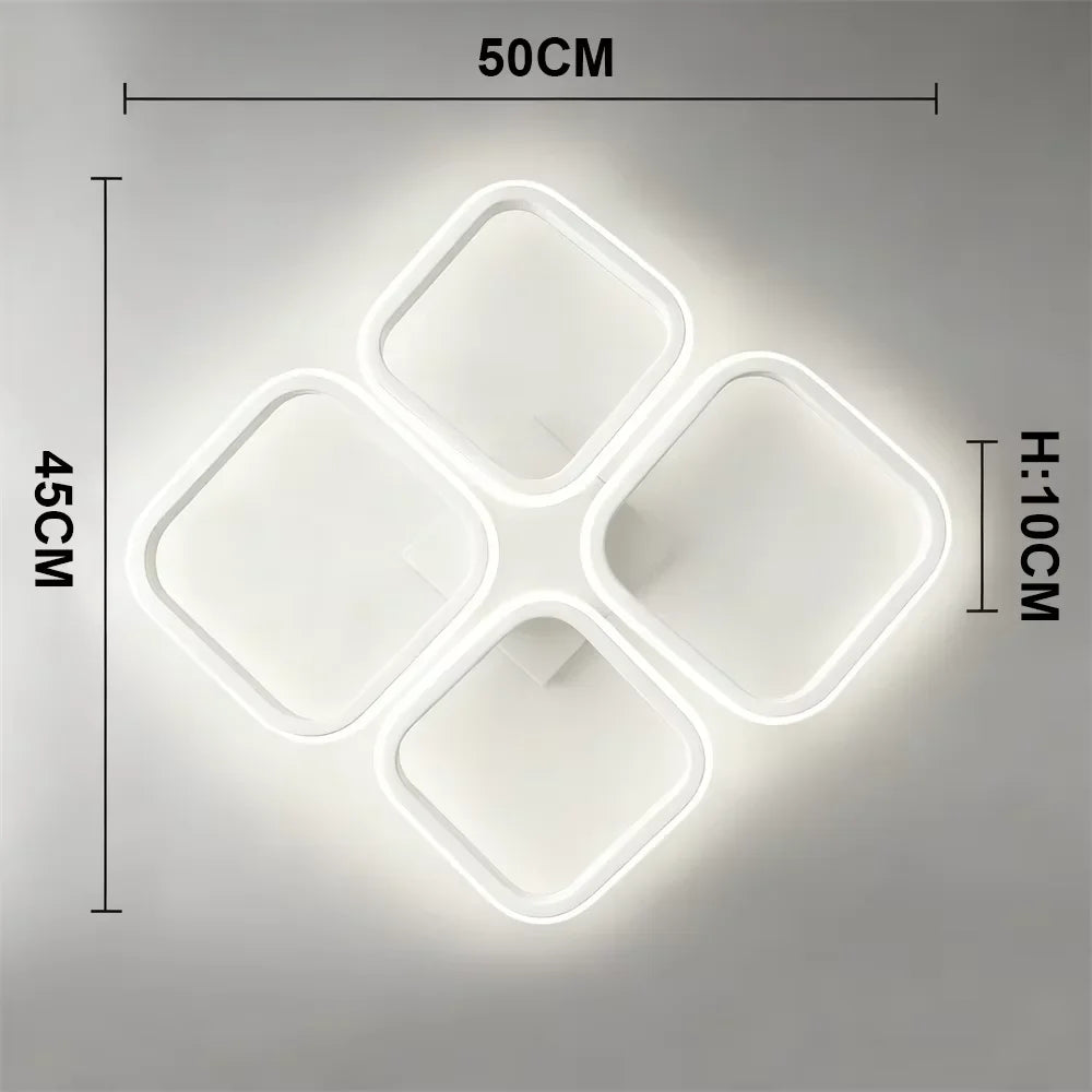 Plafon de Teto LED Moderno Antirreflexo — 3 Tons de Luz com Proteção Visual