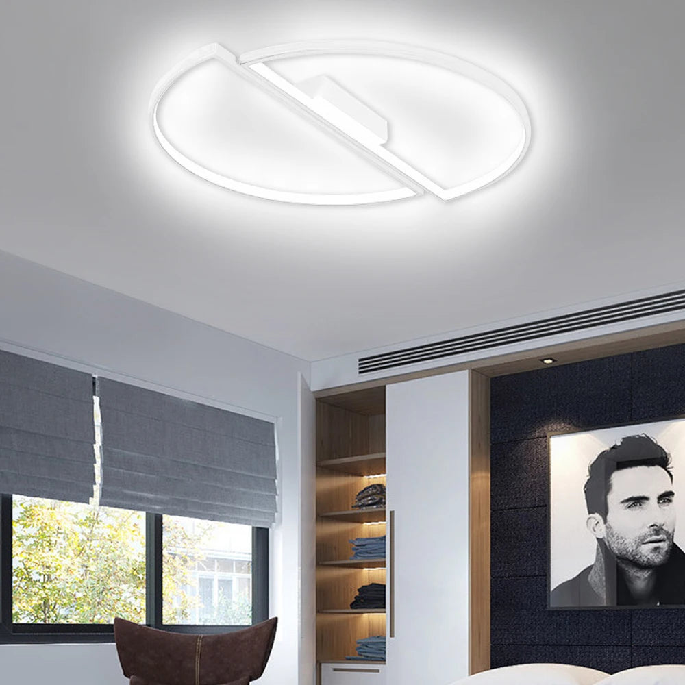 Luminária de Teto Plafon LED Anéis Entrelaçados — Design Arquitetônico