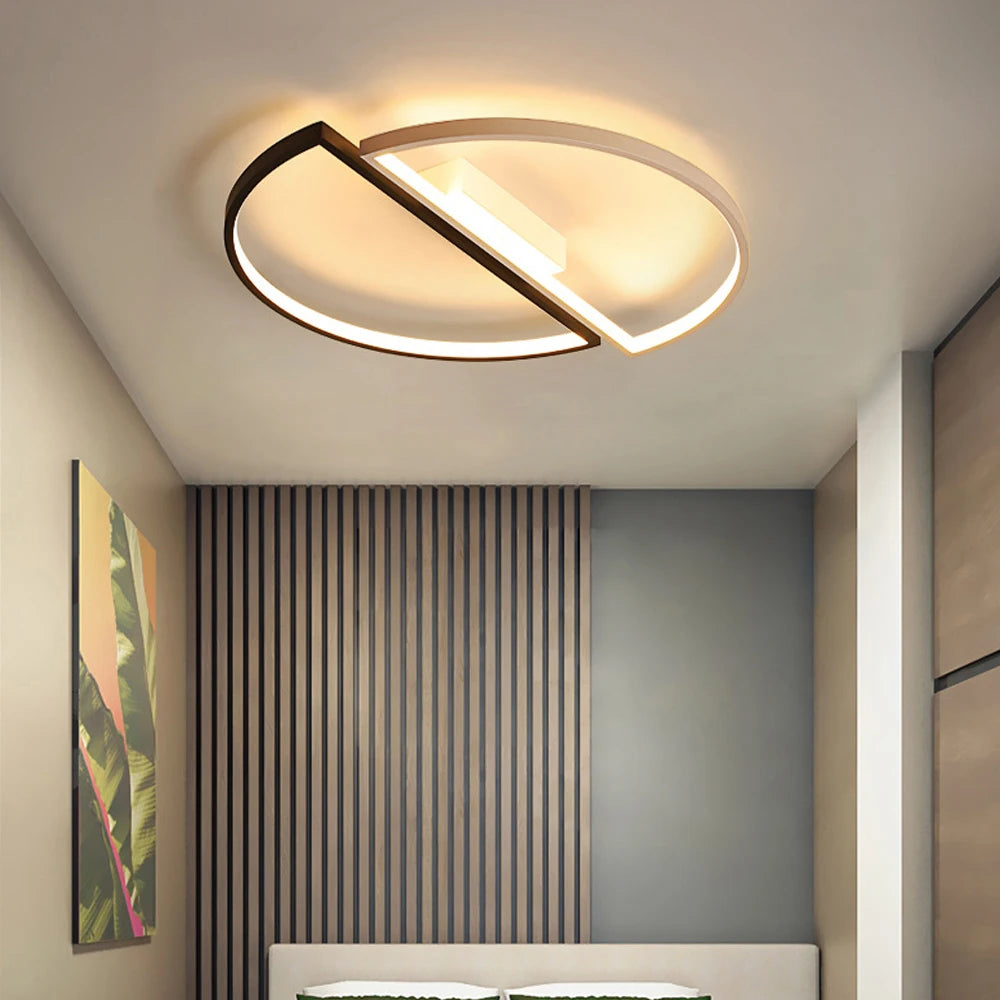Luminária de Teto Plafon LED Anéis Entrelaçados — Design Arquitetônico