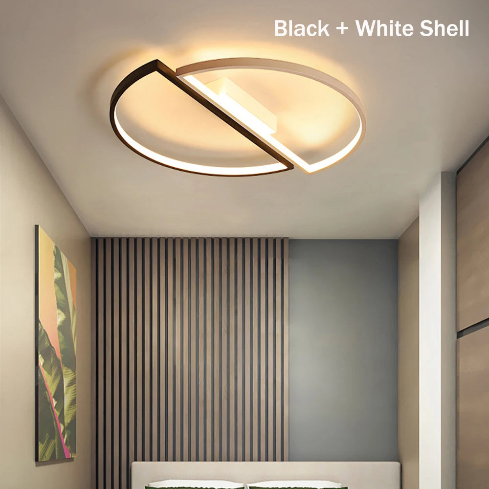 Luminária de Teto Plafon LED Anéis Entrelaçados — Design Arquitetônico
