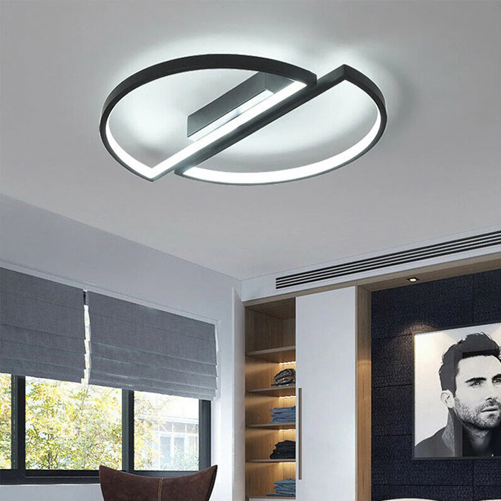 Luminária de Teto Plafon LED Anéis Entrelaçados — Design Arquitetônico
