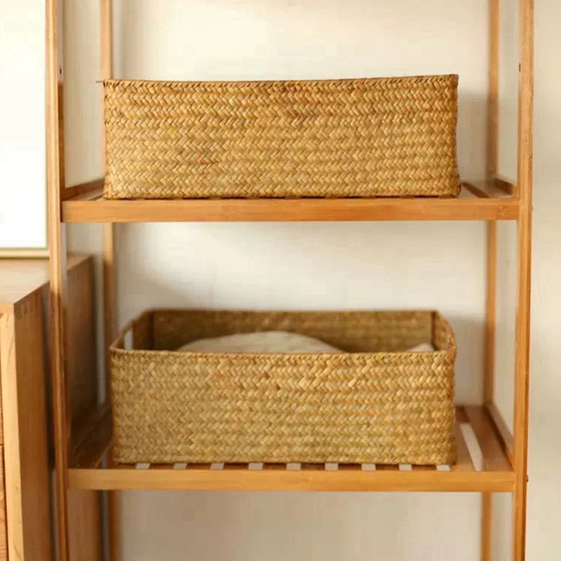 Cesto Organizador Artesanal em Fibra Natural Seagrass — Estética Orgânica