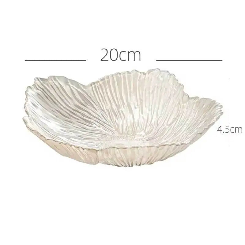 Centro de Mesa e Fruteira Flor em Cristal Translúcido — Design Nórdico