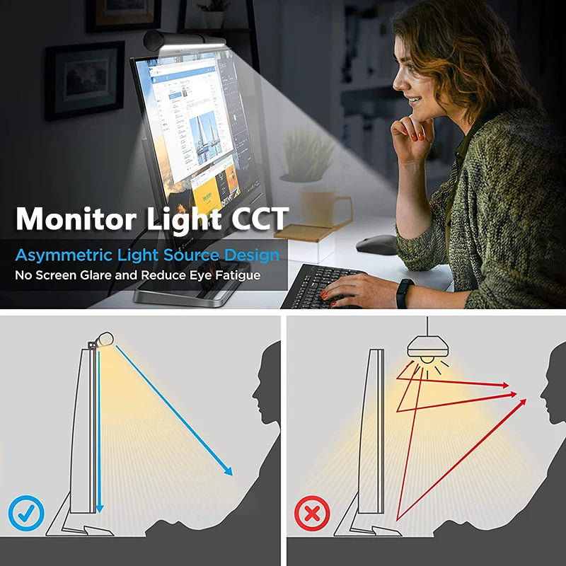 Luminária Barra de Luz para Monitor LumiDesk Pro – Touch Dimerizável com Proteção Ocular