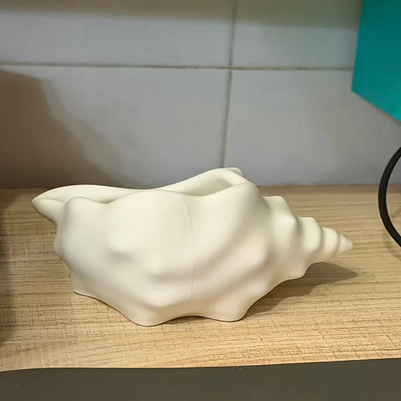 Organizador Multifuncional Concha Escultural — Lavabo, Maquiagem e Mesa