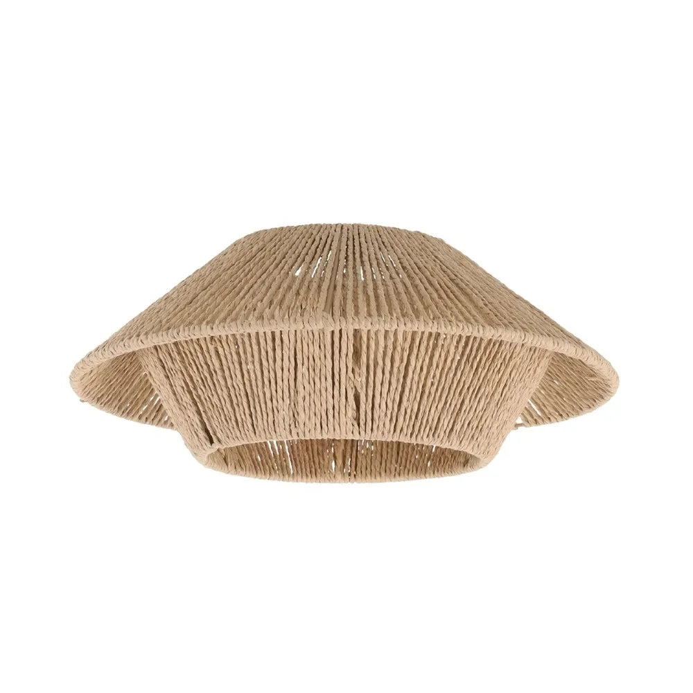 Cúpula Pendente Trançada à Mão Estilo Rattan — Design Wabi-Sabi