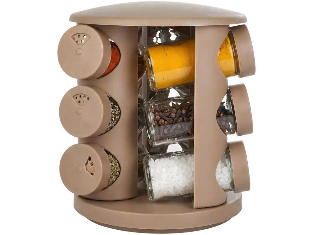 Conjunto Porta-Condimentos de Vidro com Suporte Lock 10 Peças — Brinox