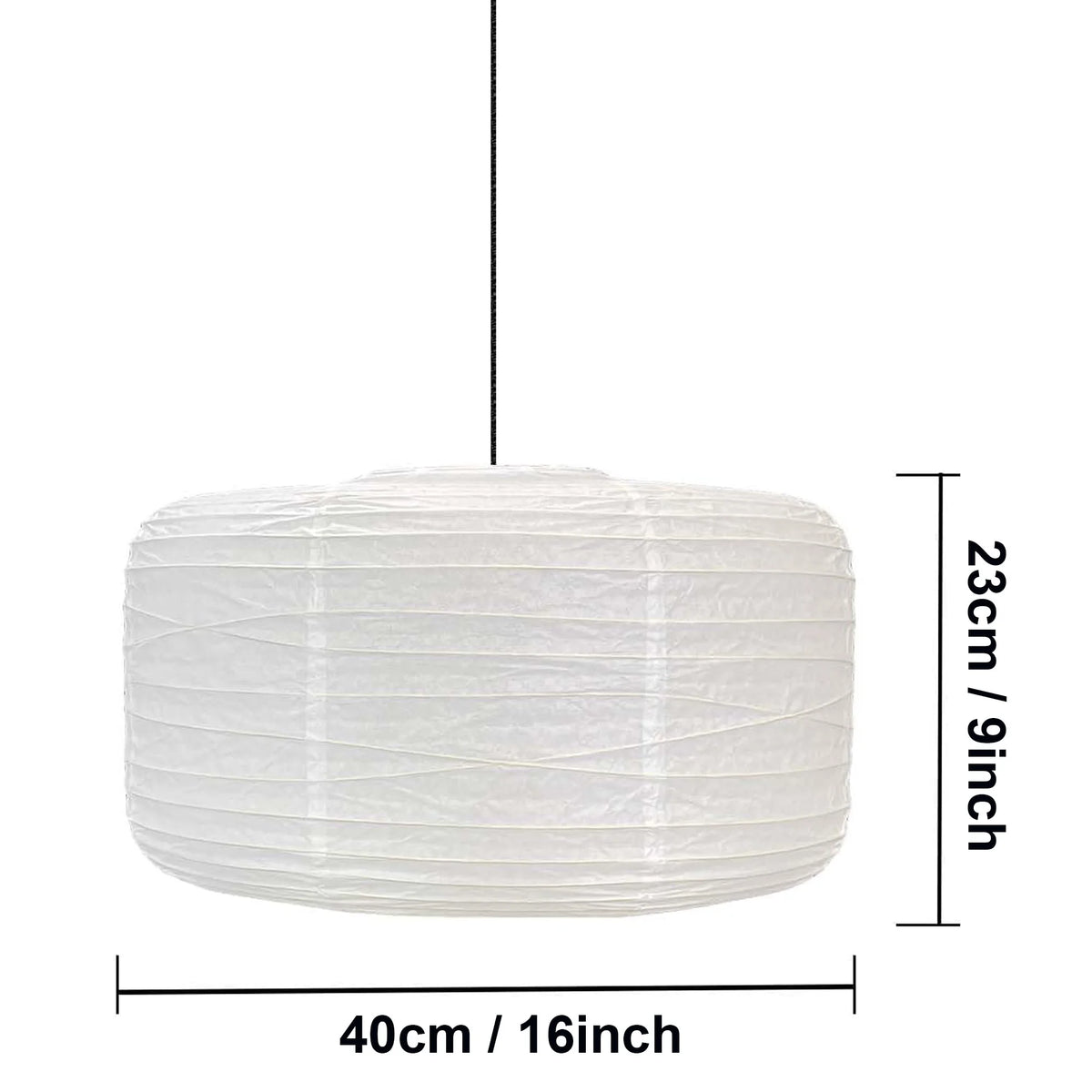 Kit 2 Cúpulas Pendentes em Papel de Arroz 40cm — Estética Japandi Akari