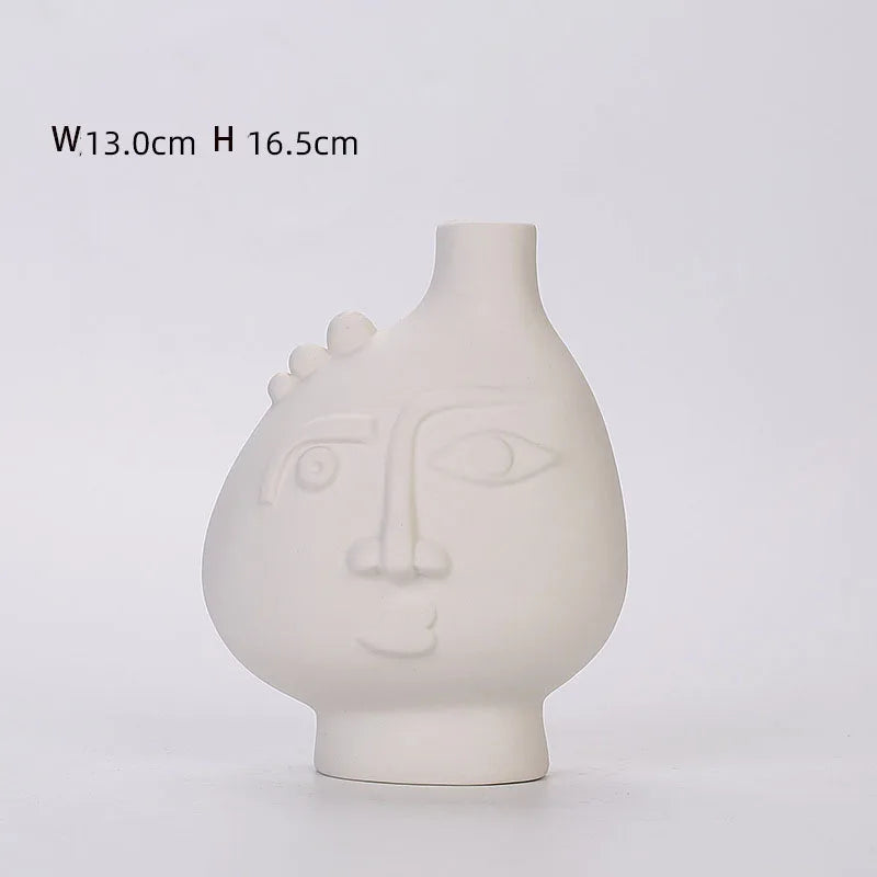 Vaso Escultural Busto Silhueta Humana em Cerâmica Fosca — Arte Nórdica