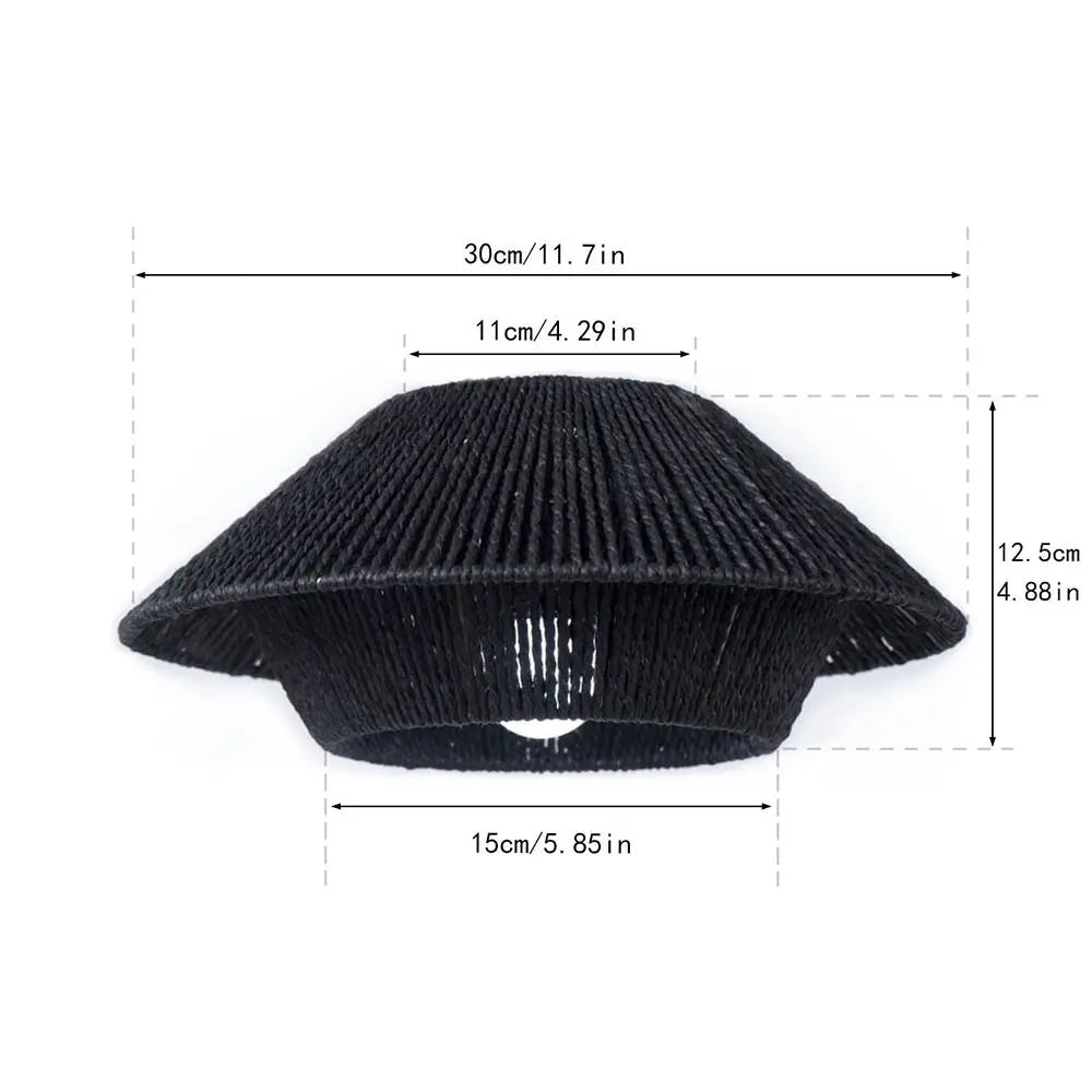 Cúpula Pendente Trançada à Mão Estilo Rattan — Design Wabi-Sabi