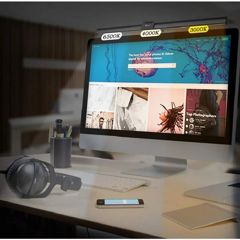 Luminária Barra de Luz para Monitor LumiDesk Pro – Touch Dimerizável com Proteção Ocular