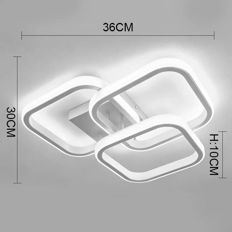 Plafon de Teto LED Moderno Antirreflexo — 3 Tons de Luz com Proteção Visual