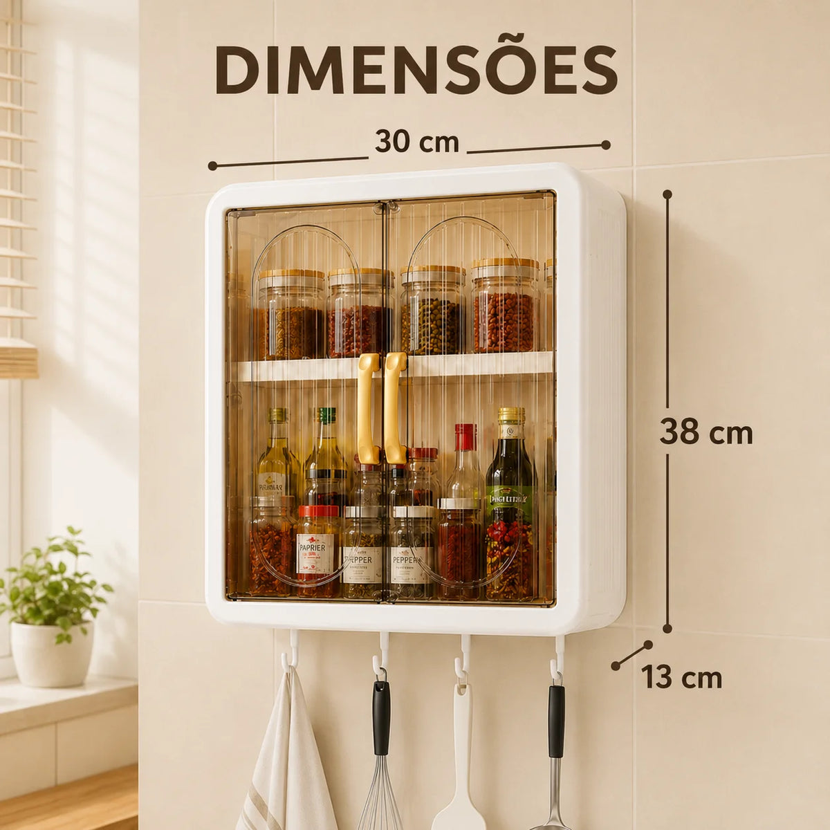 Armário Organizador de Parede com Portas Magnéticas — Design Clean