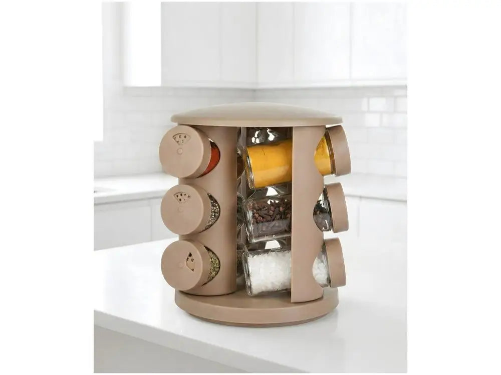 Conjunto Porta-Condimentos de Vidro com Suporte Lock 10 Peças — Brinox