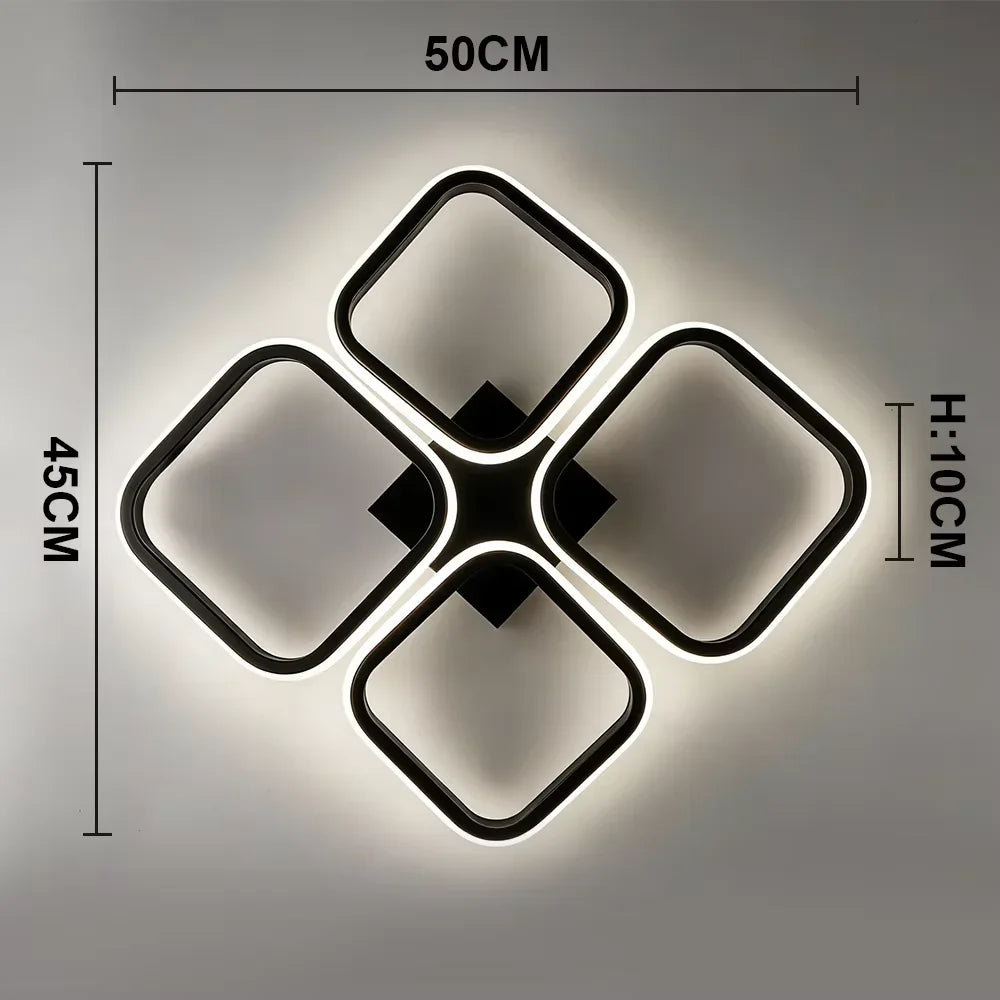 Plafon de Teto LED Moderno Antirreflexo — 3 Tons de Luz com Proteção Visual